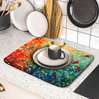 Colorful Spring Summer Tree Bird Dish Drying Mats - Image 5