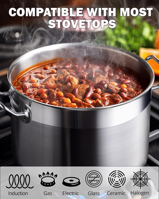 Cooks Standard Stockpots Stainless Steel, 24 Quart Professional Grade Stock Pot - Image 3