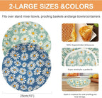 Reusable Bowl Covers for Bread Proofing（2 Large）- Cotton Beeswax Bowl Covers - Image 2