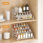 RUILALIFE 4-Tier-Spice-Rack-Organizer-for-Cabinet, Adjustable Depth Spice - Image 5