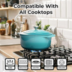 Zulay Kitchen 7.7 Quart Enameled Cast Iron Dutch Oven Pot - Image 3