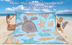 WIWIGO Beach Blanket Waterproof Sandproof Beach Mat 79" X 83"/10'x9'for 2-8 - Image 6