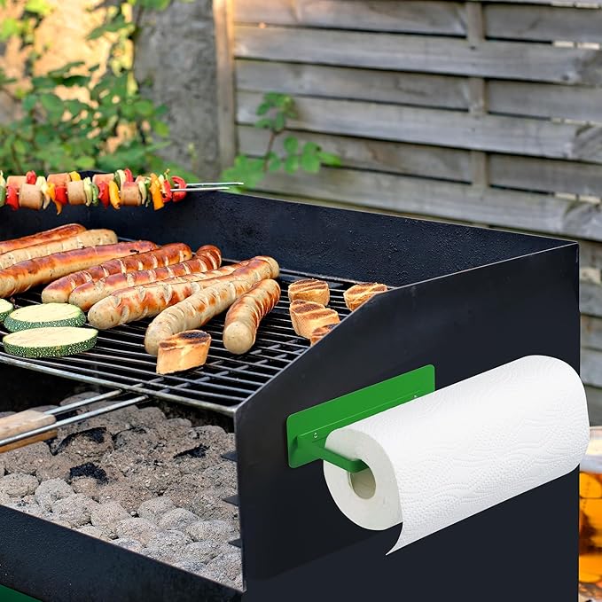 Magnetic Paper Towel Holder for Fridge Green, Heavy Duty Strong Magnet Backing - Image 4