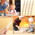16 Pcs 8 Inch Mini Wooden Rolling Pins Small Wood Rolling Pin Wooden Roller - Image 6