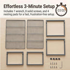 Set of 2 Cabinet Organizers 12.6''W 44 LBS Load Capacity Heavy Duty Kitchen - Image 7