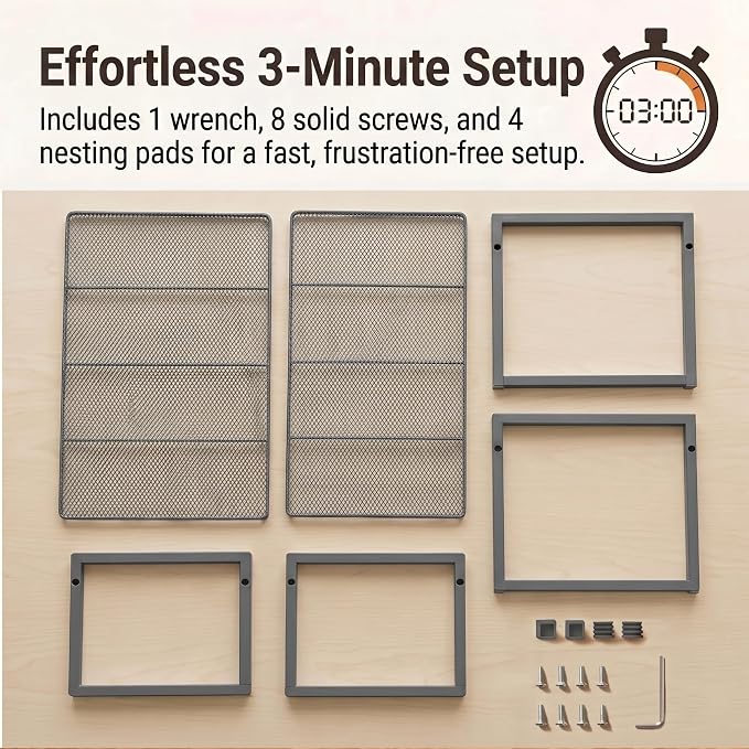 Set of 2 Cabinet Organizers 16.1''W 44 LBS Load Capacity Heavy Duty Kitchen - Image 7