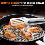 Kitchen Tongs for Cooking, Stainless Steel Spatula Tongs Locking Metal Tongs - Image 4
