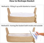 ABenkle XL Small Storage Basket, Jute Rope Woven Toilet Paper Tray Organizer - Image 8