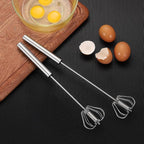 Egg Whisk, 2 Pack Stainless Steel Home Kitchen Tool, Hand Easy Whisk Egg Beater - Image 7