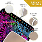 Purple Absorbent Dish Drying Mat Sun and Moon Microfiber Drying Pad - Image 4