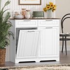 Double 10 Gallon Tilt Out Trash Can Cabinet - Image 8