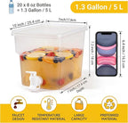 BEWBBAT 2 Pack 1.3 Gallon Fridge Drink Dispenser - Image 3