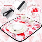 Breling Valentine's Day Dish Drying Mat Valentine Kitchen Dry Mat Absorbent - Image 3