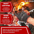 Grill Armor Oven Gloves with Fingers – 932°F Heat, Fire & Cut Resistant Mitts - Image 8