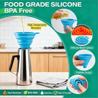 3PCS Silicone Funnel Set, Flexible Rubber Kitchen Funnels - Image 6