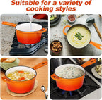 HaSteeL 1 QT Cast Iron Saucepan, Mini Enamel dutch oven - Image 7
