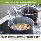 GreenPan Valencia Pro Hard Anodized Healthy Ceramic Nonstick 2QT Saucepan Pot - Image 5