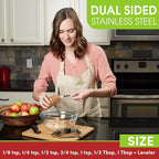 Spring Chef Stainless Steel Magnetic Measuring Spoons Set of 8 - Image 3