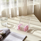 Clear Acrylic Qtip Holder with Lid, Cotton Balls Swab Organizer, 3.9" x 2.8" x - Image 5