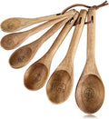 6pcs Measuring Spoons Set, Natural Acacia Wooden Measuring Spoons Includes 1/8 by EsieHouzie