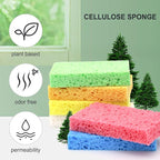Cellulose Sponges, Heavy Duty Scrub Kitchen Sponge, Clean Tough Messes Without - Image 5