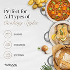 Cast Iron Dutch Oven with Lid – Non-Stick Ovenproof Enamelled Casserole Pot – - Image 8