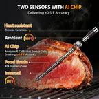 Wireless Meat Thermometer with 2 Probes & 800Ft Range - Image 2