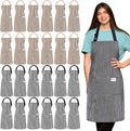Janmercy 24 Pcs Aprons for Women Men by Janmercy