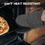 Oven Mitts and Pot Holders Set, Heat Resistant Silicone Kitchen Mini Oven - Image 5