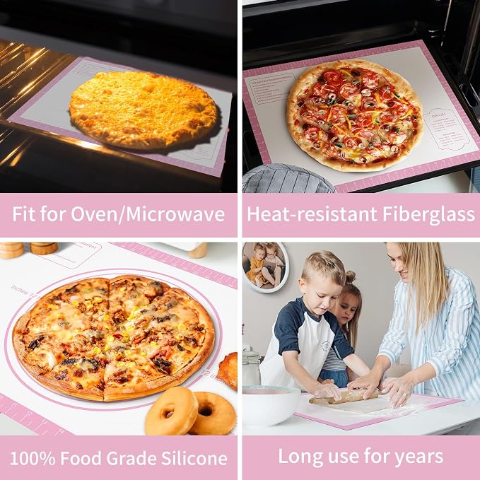 Silicone Pastry Mat for Dough Rolling, Extra Large Silicone Baking Mat - Image 2