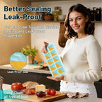 Ice Cube Tray with Lid – 3 Pack 2 Tbsp Ice Trays - Image 3