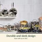Cuisinart 17-Piece Stainless Steel Cookware Set, Chef's Classic Steel Collection - Image 2