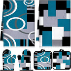 Jingmore 6 Pcs Kitchen Decor Set Accessory Farmhouse Kitchen Towels Pot Holders by Jingmore