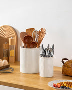 MALACASA LYDIA Ceramic Utensil Holders, 7.3"+5.5" Kitchen Utensil Crock Set - Image 7