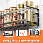 Bunoxea Spice Rack wall mounted 2 Pack, Space-Saving Spice Organizer - Image 4