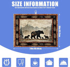 Rustic Bear Dish Drying Mat for Kitchen Counter Wild Animals Drying Pad - Image 2