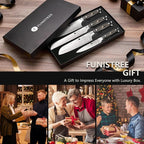 4 Pieces Professional Kitchen Knife Set, Damascus German Stainless Steel Chef - Image 6