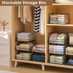 Yociyoga 3-Tier Stackable Closet Organizers and Storage Shelves, Foldable - Image 5