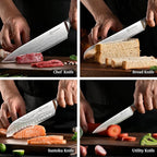 KEEMAKE Knife Set 5 Pieces, Professional Kitchen Knife Set, High Carbon - Image 7