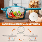 Homikit 3 Quart Saucepan with Lid, Enameled Cast Iron Saucepan - Image 5