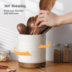 DOWAN 360° Rotating Extra Large Cooking Utensil Holder, 7.6" Kitchen Utensil - Image 5