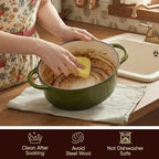 Vintage Style Oval Dutch Oven for Bread Baking, 4.5 Quart Non Stick Enameled - Image 6