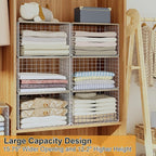 6 Pack Closet Organizers And Storage, Stackable Closet Shelf Organizer Storage - Image 4
