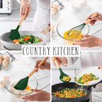 Country Kitchen Non Stick Silicone Utensil Set - Image 5