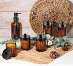 Amolliar Amber Glass Qtip Holder, Apothecary Jars - Image 7
