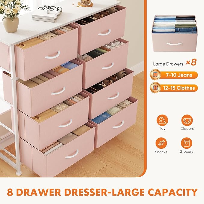Sweetcrispy 8 Drawer Fabric Dresser - Image 4