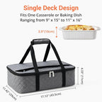 Insulated Casserole Carrier Portable Food Tote - Image 2