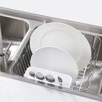 Sweet Home Collection 2 Piece Dish Drying Rack Set Drainer - Image 5