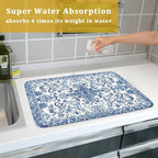 Chinoiserie Floral Dish Drying Mat - Image 7