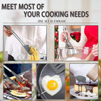 Silicone Cooking Utensils Set, E-far 14-Piece Gray Kitchen Utensils Set - Image 4